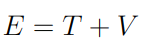Fórmula para o cálculo da energia mecânica para exemplos.
