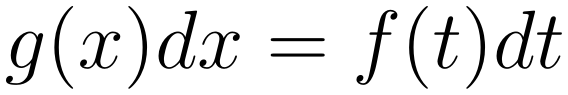 Método de separação de variáveis para equações diferenciáveis.