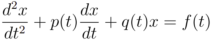 Forma geral das equações diferenciais de segunda ordem lineares