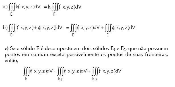 Exemplo de cálculo com integrais triplas