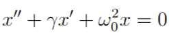 equação para as oscilações amortecidas. 