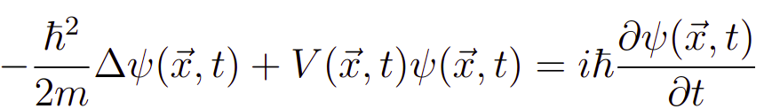 Equação de schrodinger para a física quântica.