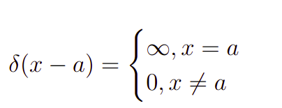 definição matemática da distribuição delta de Dirac.