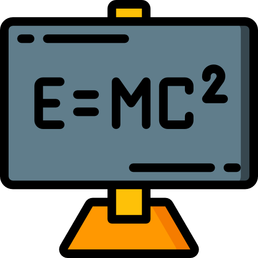 Figura ilustrativa da equação de Einstein para a energia na teoria da relatividade.
